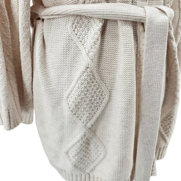 MATILDA Jane Ivory Wouldn’t You Know Belted Cable Knit Cardigan New NWT M - Picture 5 of 8